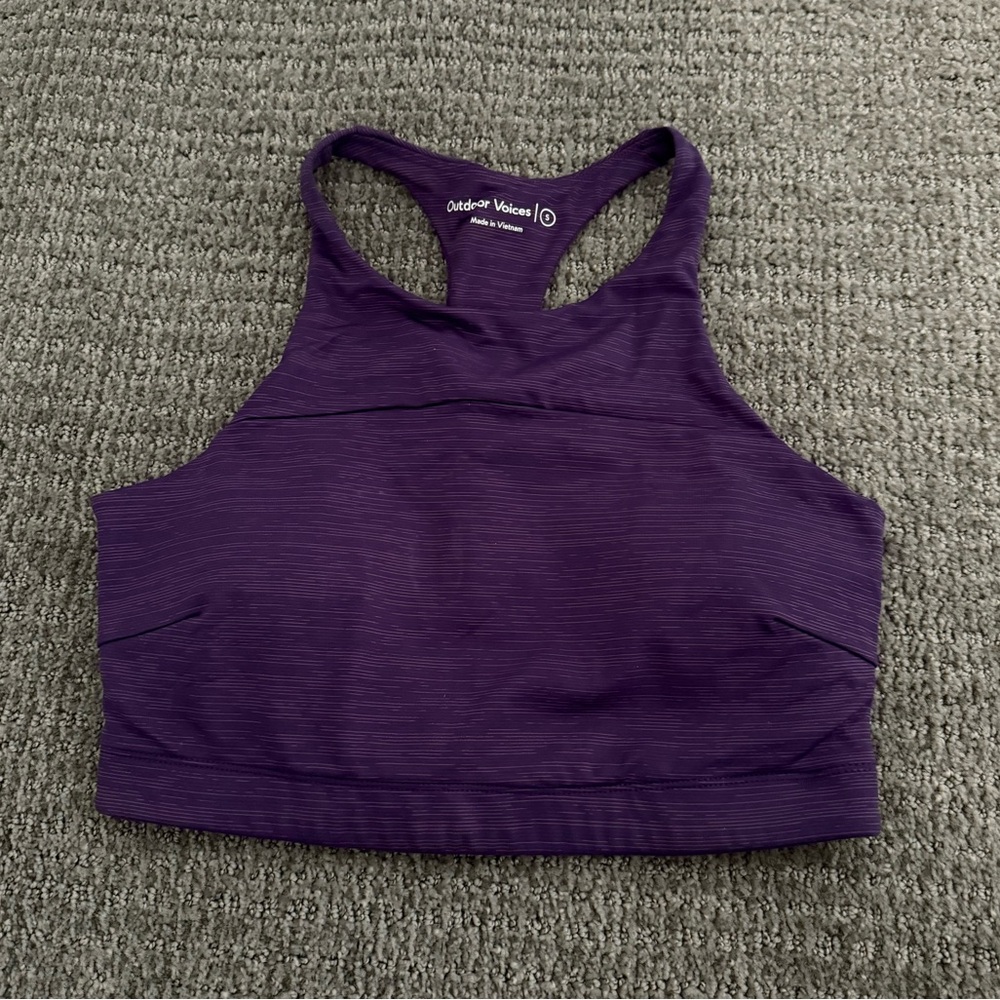 Outdoor Voices Move Free Crop Top Size S Purple
